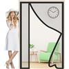 WLMLDM Apertura Laterale Zanzariera Porta 120x280cm Zanzariera Protezione dagli Insetti Zanzariera con Striscia Adesiva Chiusura Automatica Mani Libere Facile da Montare Senza Forare Nero