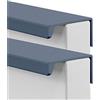 FQFLXY6589 2 Pezzi Tiretti a Scomparsa in Lega di Alluminio Maniglie Nascoste per Mobili,Maniglia per Porte Armadio Invisibili,Pomello Angolo retto per Cassetti,Scarpiere,Comodini (300mm,Blu)