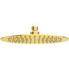 Balneo Soffione Doccia Fisso - Oro lucido - Soffione Doccia Grande in Acciaio Inossidabile AISI 304 - Rilassante e Uniforme - Forma Rotonda Ø250mm - Disponibile in 7 Colori - Cascade Modello 1