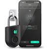 Igloohome Padlock Lite - Lucchetto intelligente, impronte digitali, nero