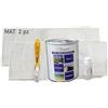 Color Point KIT VETRORESINA POLIESTERE 1,6 KG - RESINA POLIESTERE 1 KG IN LATTA + 2 MQ FIBRA LANA VETRO MAT 300 + CATALIZZATORE 20ml + PENNELLO