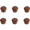 SANCHAKOU Tiretti Per Mobili 6 Pezzi Maniglia Per Porta Cassetto Maniglia In Legno Massello Noce Nera Maniglia Per Porta Armadio Armadio 35 * 35 Mm Foro Singolo