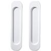 Dorccsi 2 maniglie ovali per porta scorrevoli, 15,2 cm, autoadesive, di ricambio, minimalista, in lega di alluminio, per casa, ufficio, hotel, tira le dita per porte
