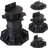 Montafox 10 x Base regolabile per tavole di legno e WPC supporto di appoggio terrazze base di appoggio con piedino, Taglia:60-140 mm