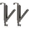 TOWEBOORY 2 Pezzi Attaccapanni da Porta, Appendiabiti da Porta Pieghevole in Alluminio Ganci Appendiabiti con 6 Scanalature, Senza Pugni, per Camere da Letto, Bagni, Armadietto (Nero)