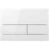 Balneo Placca di Comando WC Bianco Doppio Scarico per Cassetta Incasso - Pulsante Scarico WC - Placca WC per Toilette Sospesa - Pannello Comando - Sciacquone - Design Moderno - Montaggio a Parete