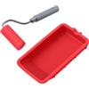 Ngbbby Set di rulli per colla Applicatore di colla siliconica per la lavorazione del legno con vassoio per la lavorazione del legno di artigianato artistico, kit di vernice professionale rosso, applicatore