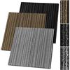 casa pura Moquette Pavimento al Metro - Tappeto su Misura Componibile, Mattonelle in Tessuto Autoposanti, (5.5 mm), in 3 Design Multirighe con Colori in Contrasto - SET da 24 (6 m²)- 50x50 cm - Grigio