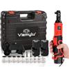 viemylu Chiave a cricchetto elettrica a batteria estesa 3/8 da 16,8 V, chiave a cricchetto elettrica da 55nm 400 giri/min