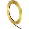 QUARKZMAN 8mm x 5m Modanatura Autoadesiva, Modanatura Adesiva Flessibile in PVC Fai Da Te Rifiniture Modanature per Pareti Soffitti Pavimenti Mobili Piastrelle Bordi Specchi, Oro Opaco