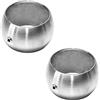 PRIOstahl Primo Steel V2A - Anello per corrimano, per tubo rotondo, 2 anelli di diametro 33,7 mm, per corrimano, ringhiere per scale, ringhiere per balconi, terrazze, in acciaio inox V2A