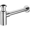 topolenashop Sifone a bottiglia lavandino scarico 1 1/4 lavabo cromato con rosone Art.69374
