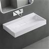 Mai & Mai Lavabo da Appoggio 70x46x11cm, Lavabo Bagno Sospeso Lavandino Bagno con Piletta di Scarico Colossum19-700OA Lavabo da Minerale fuso, senza Foro per Rubinetteria