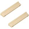 SZLXJMFL Maniglie per Mobile Oro Moderne, 2 Pezzi Maniglie Armadio Solida Ottone | Ottone Spazzolato, Distanza fori: 32-850 mm Maniglie ad Arco, Maniglie Bagno Dorate-170mm/6.7in