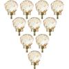 Generic Confezione da 10 pomelli in vetro per armadietti, armadi, armadi, armadi, porte, porte, accessori