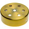 AMARCORDS - Kit Rosone 7 fori per Lampadario in metallo, coprifili per lampada completo di accessori fermacavo viti e staffa da soffitto. Diametro 100mm altezza 35mm colore OTTONE