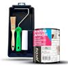 JOVIRA PINTURAS Vernice Per Piastrelle 750 ml | a Base d'acqua e Mini secchio, rullo in schiuma, manico e pennello (750 ml, Pittura Grigio Humo + Kit Piastrelle) C-5-K