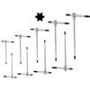 GrecoShop Set di chiavi torx a T con aggancio multiplo ed asta scorrevole 9 pezzi T8-T40 Cromo Vanadio
