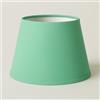 Generico 30 cm Cono Paralume, Tessuto di Cotone con PVC Bianco, Prodotto Artigianale, per Lampada da Tavolo, Piantana (Verde Chiaro)