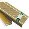 casa pura Profilo angolare in alluminio per scale a forma di L - Senza foratura - Profilo angolare anodizzato per bordi gradini 1 pezzo, 3 x 2 cm | Integral (oro, 134 cm)