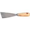 bricoleva.it Spatola in acciaio per stuccatore con manico in legno - Attrezzo professionale per stucco, intonaco e rasature pareti | Utensile da muratore per lavori edili e ristrutturazioni (100 mm.)