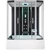 HOME DELUXE - Doccia a vapore DIAMOND, nera, 170 x 90 x 220 cm - Inclusa radio, doccia a pioggia e accessori completi