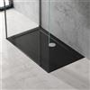 doporro Piatto Doccia Rettangolare 70x120x4 cm con Superficie Antiscivolo | Colore Nero, Installazione a Filo Pavimento o in Appoggio, Installazione in Appoggio o a Filo, Piletta di Scarico Non Inclusa