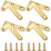 Supertool Cerniere a perno girevoli a 360 gradi per porte, 4 paia di cerniere nascoste in ottone per porte dell'armadio, cerniere a perno antiche per finestre, armadi, ripostigli, credenze