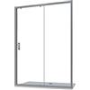 Parama Box Doccia Nicchia 150 cm Mod. Sicily 2 Ante Apertura Scorrevole Vetro Temperato 6mm Trasparente Profili in Alluminio Cromato Flat Design Maniglia in Abs Cromato