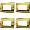 ZOREI 4 Pezzi Placca Compatibile Con Vimar Arke, Placche In Plastica (4 Posti/Moduli,Oro Lucido)