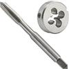 Aceteel 3/16 -32 ONU - Set di maschi e matrici 3/16 x 32 ONU per filettatura a destra HSS e 3/16 x 32 in lega di acciaio per utensili