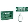Euroshoppingonline Cassa cesto porta dame dama 3 posti da 5 litri in vetro portadame cm.60x21x38h contenitore da trasporto trasportino acqua