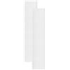 DecoMeister Porte a Lamelle Chiuse in Legno 444x1995 mm Confezione da 2 - Porta Pino Massiccio - Anta per Armadio a Persiana Cieca - Frontali Mobili e Antine per Guardaroba - Preverniciato Bianco