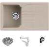 Quareco Prime 861 Lavello da Incasso Granito Avena 86x50 1 Vasca con Gocciolatoio QLP861AV