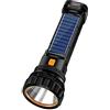 E-SHIDAI Torcia LED solare ricaricabile da 1000 lumen, fascio alto/basso, pannello solare integrato che carica interno o esterno, cavo USB incluso per ricarica rapida
