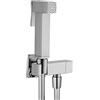 Inbagno Kit Idroscopino per WC e Bidet in Ottone cromato, INCLUDE Doccetta igienica, rubinetto d'arresto e flessibile