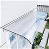 kefu01 Pensilina Tettoia per Porta d'Ingresso Invisibile,Garden Pensilina da Esterno,Tendone in Policarbonato Trasparente,Tendalino per Finestra Curva,per Facciate di Case,Senza Staffa (50x160cm/20x63)
