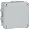 Legrand LEG94519 - Scatola di derivazione quadrata, chiusura a 1/4 di giro, 105 x 105 x 55 mm, colore: Grigio