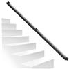 Peviasot Corrimano per scale, ringhiera per scale, colore nero, da parete, per scale, per interni ed esterni, per scale, parapetti, balcone, lunghezza: 200 cm