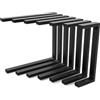 HEVVA Doppio supporto per lavabo 20/25/30/35/40/45 cm | LAHN | Supporto per lavabo sopra piano, supporto per carichi pesanti, console da parete, piano per lavabo sottopiano | (1 supporto - Nero, 35 cm