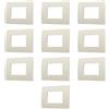 Electron 10 Placche, 3 moduli/posti, Compatibile Con Vimar Arke', sabbia, Placca rettangolari squadrate, Plastica di alta qualità, 100% compatibile con supporti e moduli originali