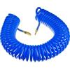 STIX Tubo a Spirale Aria Compressa PU 10/14 mm 15 m con Attacco Rapido | Protezione antipiega, ideale per utensili pneumatici, resistente e flessibile