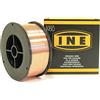 INE - Filo d'acciaio SG2 0,6 mm 700 g Saldatura MIG-MAG Bobina di filo diametro 100 mm