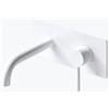 Mai & Mai Miscelatore per Lavabo a Muro, Rubinetto Lavabo a Parete per bagno WA112 con Corpo a Incasso, Bianco
