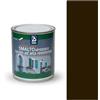 2BM Smalto Sintetico ad Alta Resistenza Marrone Cioccolata RAL8017 a Solvente Brillante Inodore, Non Ingiallente, Adatto a Legno, Metallo e Muro, Per Interni ed Esterni | Formato 0,75 lt