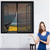 DOGUO Zanzariere Magnetiche per Finestre 70 x 126 cm Zanzariera con Nastro Magico Traspirante Aria Fresca Magneti Rete Anti Zanzare Anti Insetti Zanzariera per Finestre a Battenti, Nero