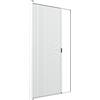 Zanzanet - Zanzariera Laterale da 42 mm 125x260 cm in Kit Fai da Te - Riducibile e Regolabile a misura per Porte finestre Disponibile in 9 colori con Freno, Snodo e Clips laterali