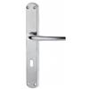 Ghidini Maniglia con placca per porte Milena - Ottone cromo satinato, 9 cm