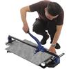 soudesileim Tagliapiastrelle manuale singolo, blu, tagli precisi 4 - 15 mm, base in gomma antiscivolo, impugnatura ergonomica, tagliapiastrelle, taglierina (80 cm)