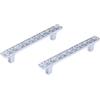 inferramenta Set Pomelli Cristallo Tipo Swarovski 96mm - Maniglie Eleganti per Mobili, Cassetti e Armadi - Design Trasparente con Strass (2)